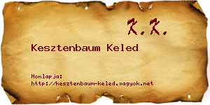 Kesztenbaum Keled névjegykártya